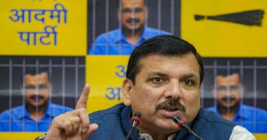 Sanjay Singh addresses press