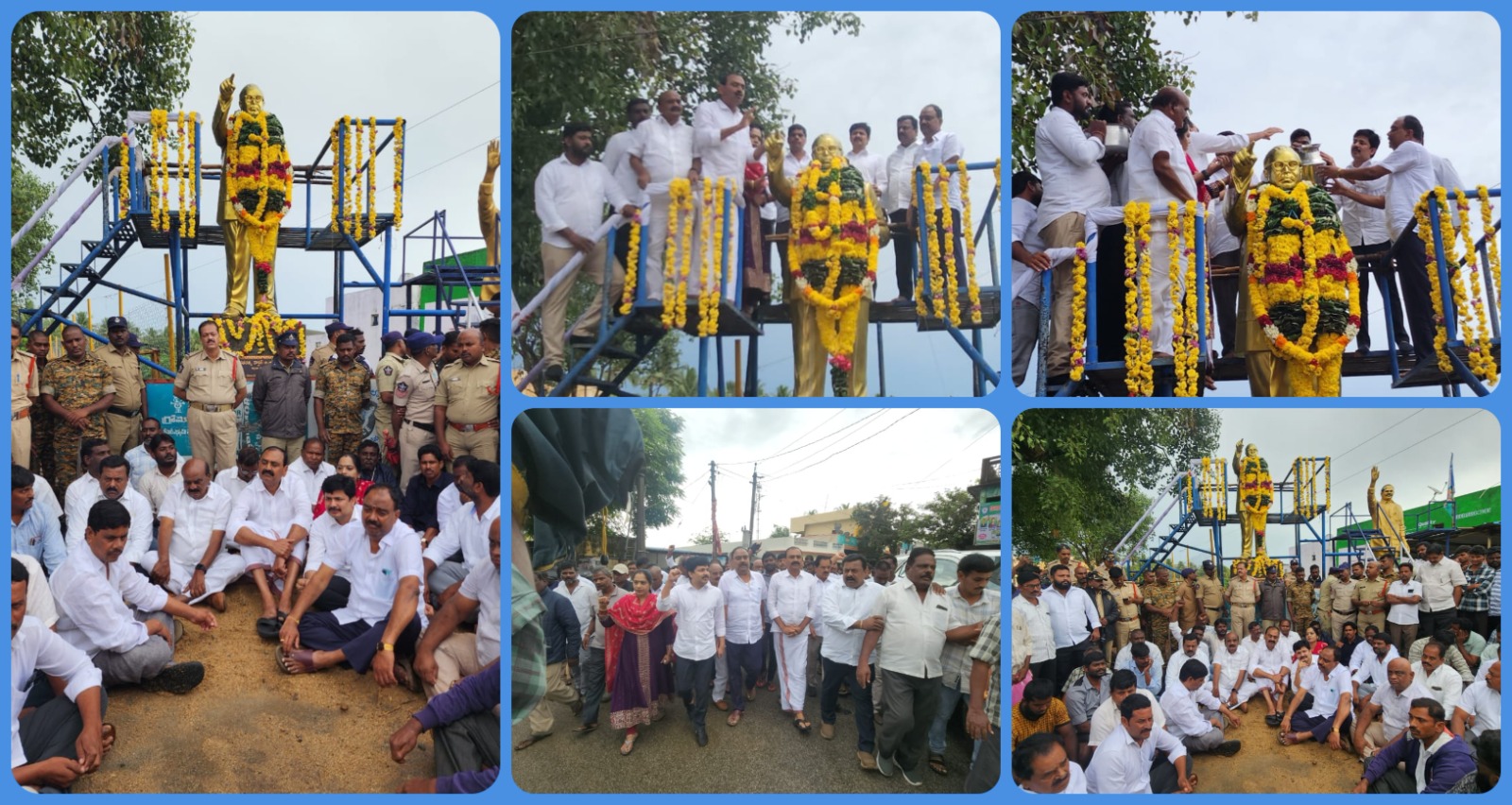అంబేద్క‌ర్ విగ్ర‌హం ధ్వంసం వైసీపీ ఆగ్ర‌హం