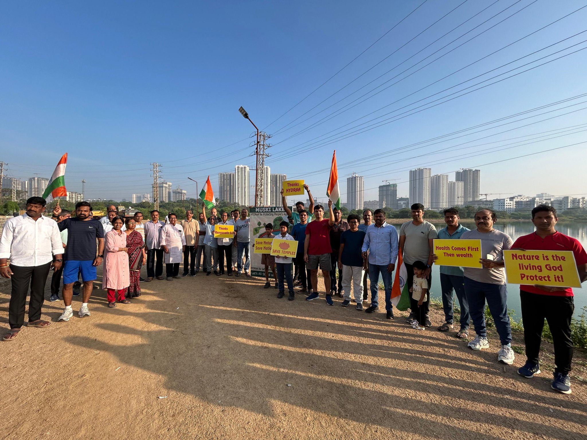 హైడ్రాకు బాసటగా ప్రజల ప్రదర్శనలు