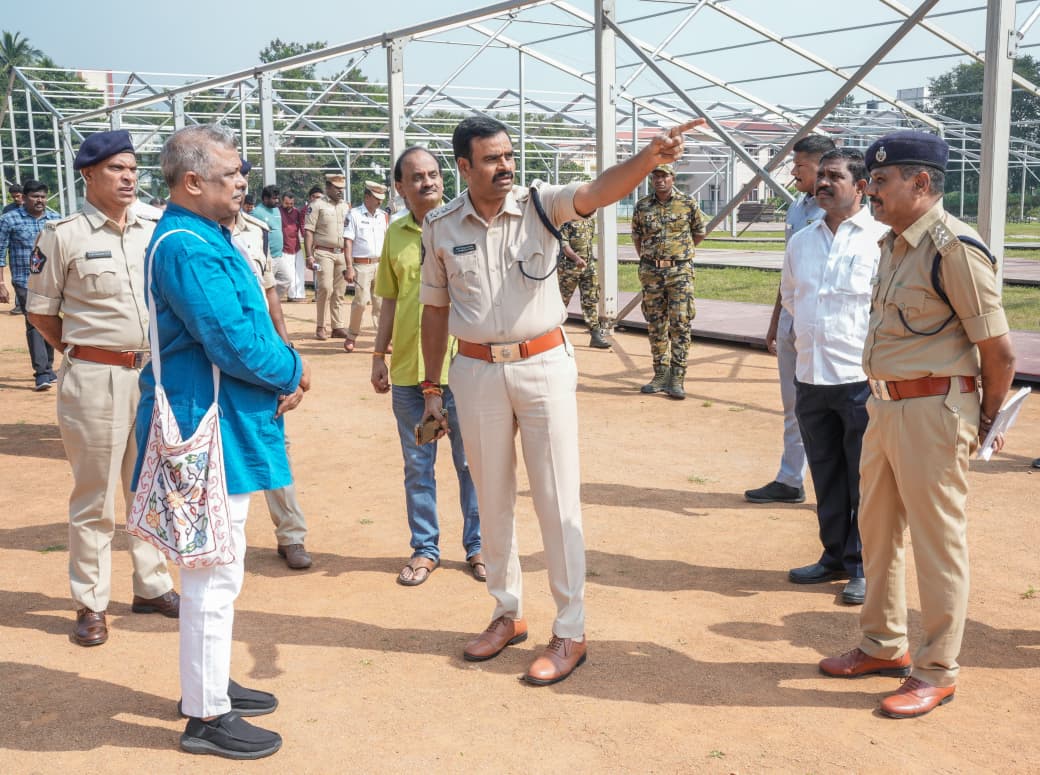 సీఎం చంద్ర‌బాబు రాక కోసం భారీ ఏర్పాట్లు