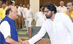 స్పీక‌ర్ అయ్య‌న్న‌ను క‌లిసిన ప‌వ‌న్ కళ్యాణ్