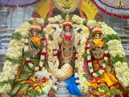ముత్యపు పందిరి వాహనంపై వేద నారాయ‌ణ స్వామి