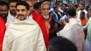 శ్రీవారిని దర్శించుకున్న నారా లోకేష్